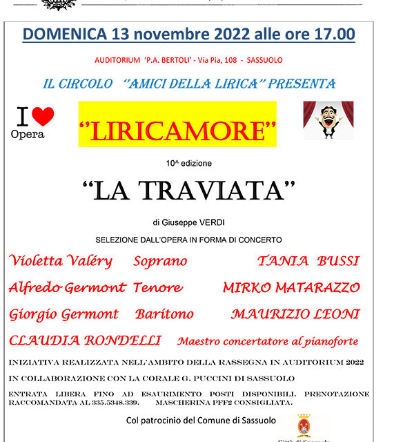 DOMENICA TORNA “LIRICAMORE”